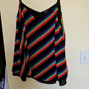Torrid Rainbow Top Size 2